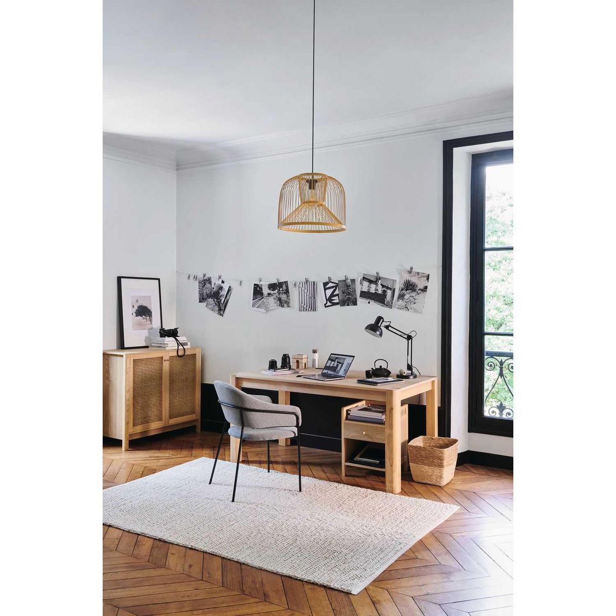 ATMOSPHERA Table à manger 6 places en bois ARTY - Beige