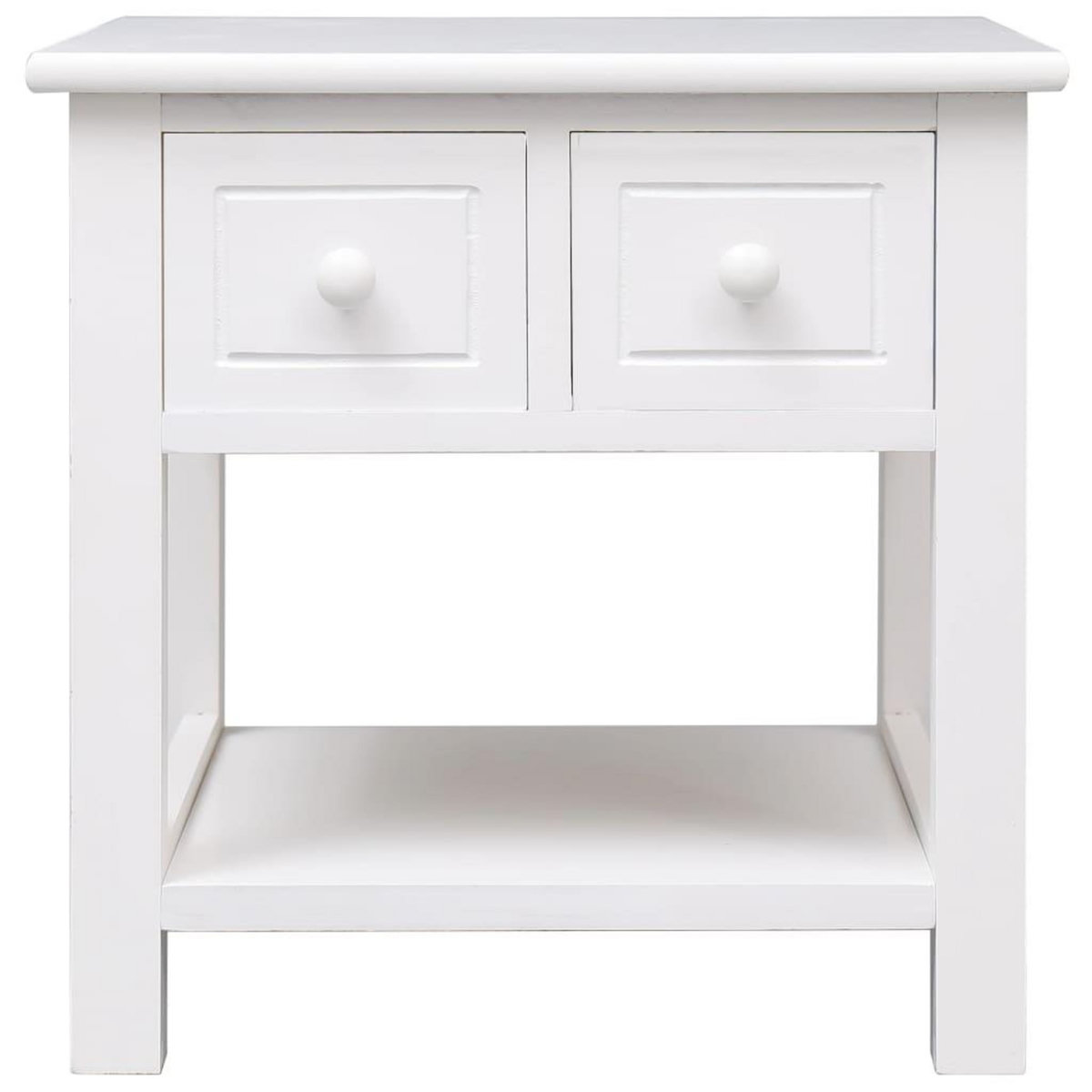 VIDAXL Table d'appoint Blanc 40x40x40 cm Bois de Paulownia