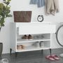 Voir la diapositive 3 : VIDAXL Armoire a chaussures Blanc 70x36x60 cm Bois d'ingenierie