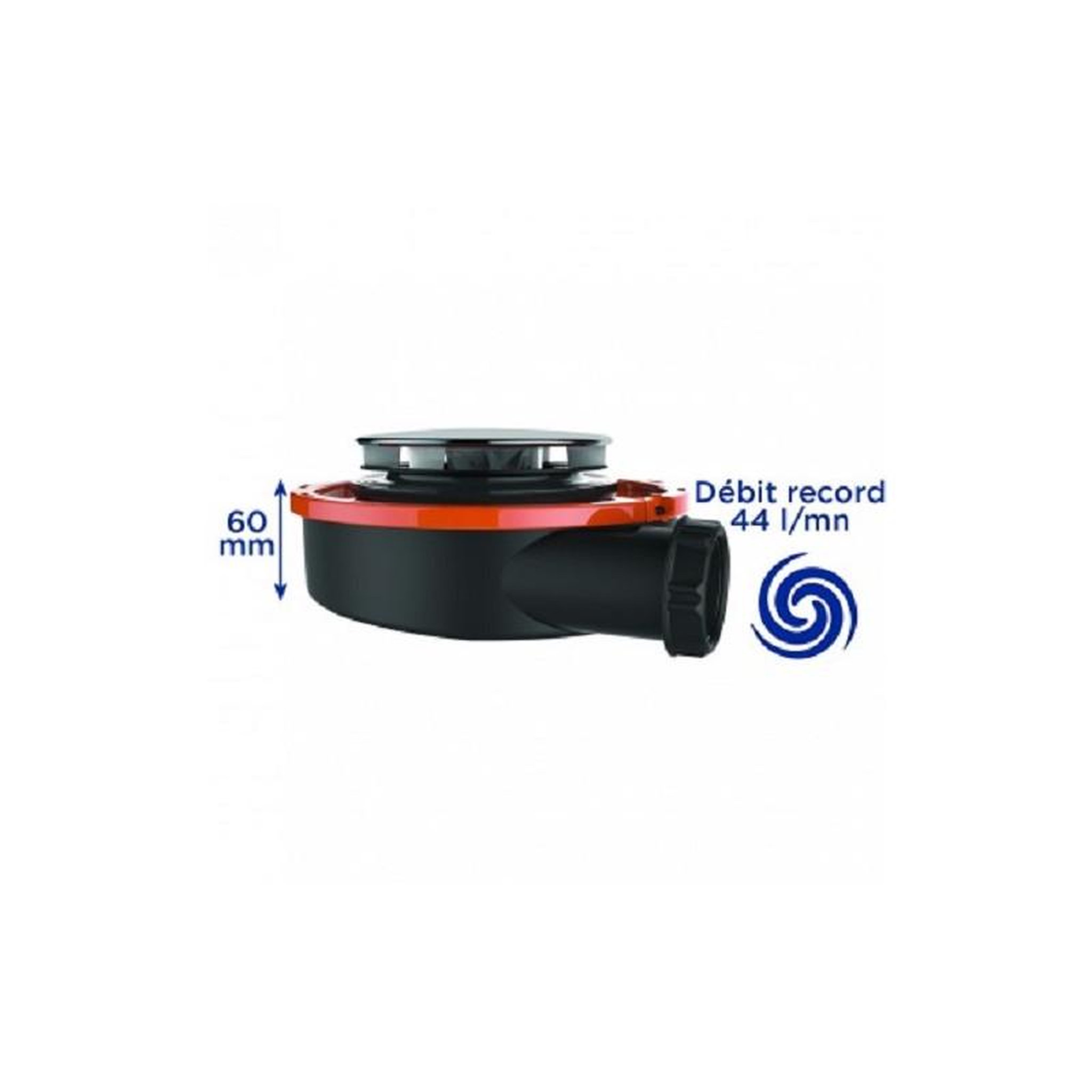 Voir la diapositive 2 : Valentin Bonde de douche Flush 44 pour receveur D90mm VALENTIN 57670000000