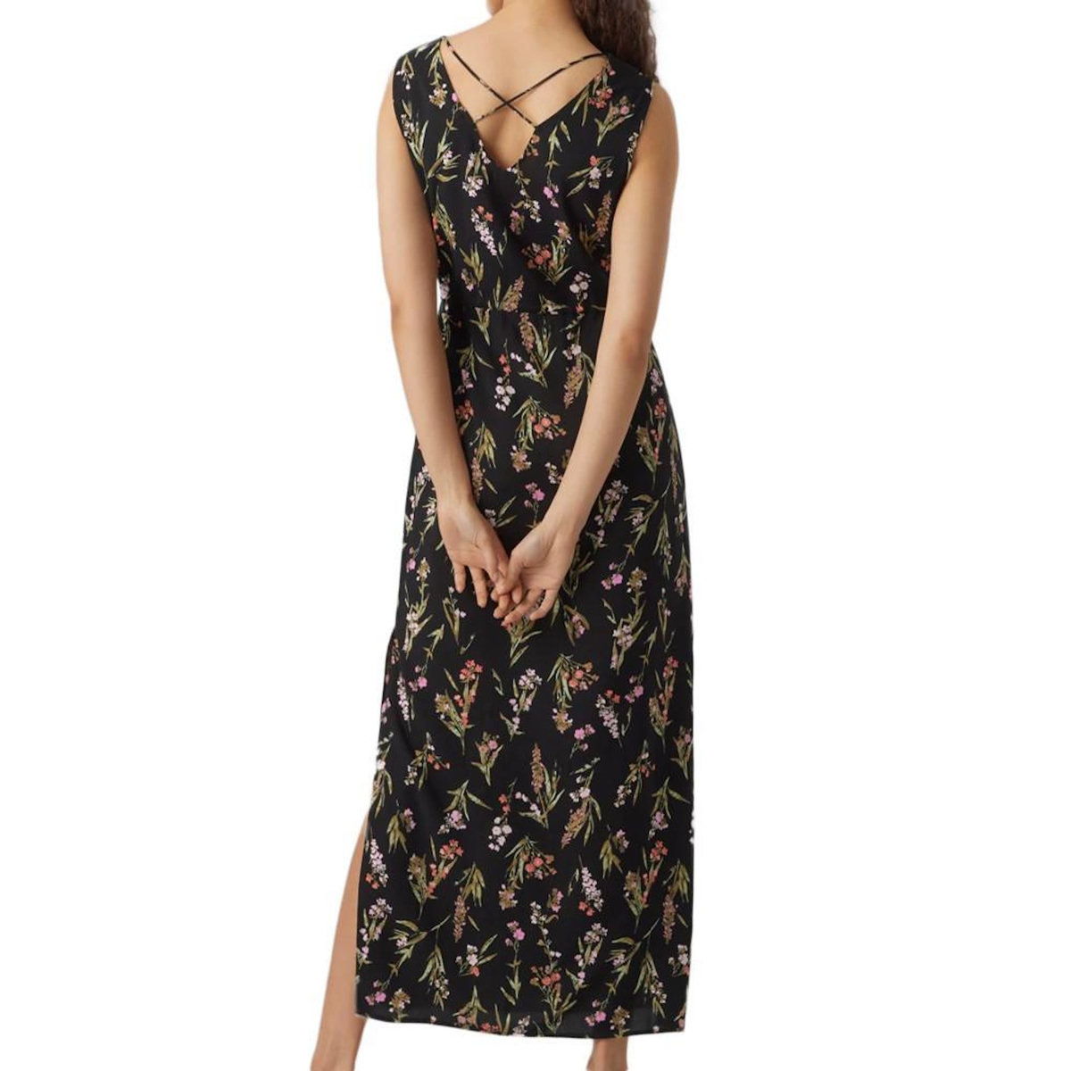 Vero Moda Robe Longue Noir/Vert Femme Vero Moda 10286770