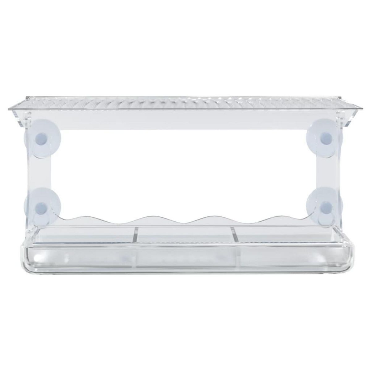 VIDAXL Mangeoires a oiseaux de fenetre 2 pcs Acrylique 30x12x15 cm