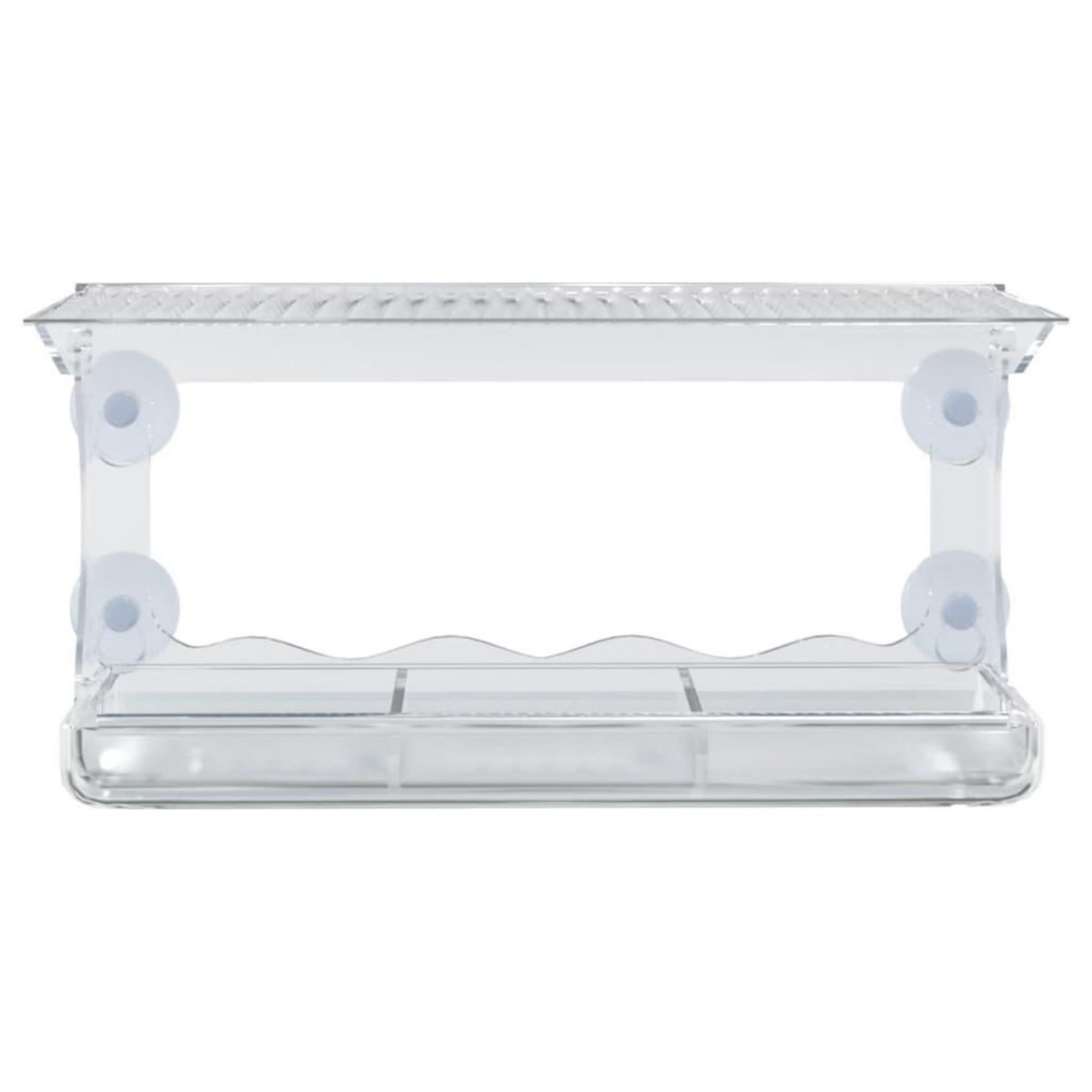 VIDAXL Mangeoires a oiseaux de fenetre 2 pcs Acrylique 30x12x15 cm