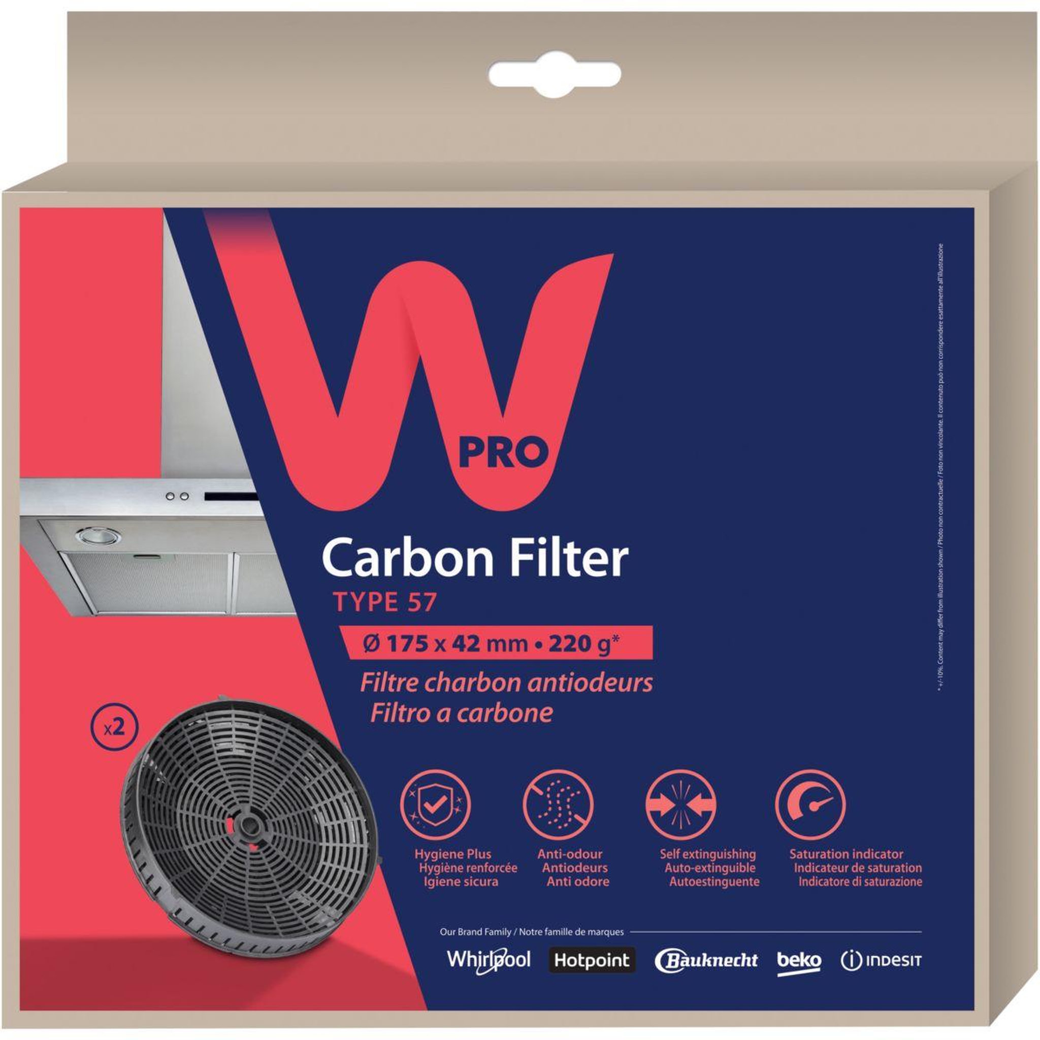 WPRO Filtre à charbon W CHF 57