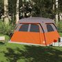 Voir la diapositive 3 : VIDAXL Tente de cabine familiale 6 personnes orange impermeable