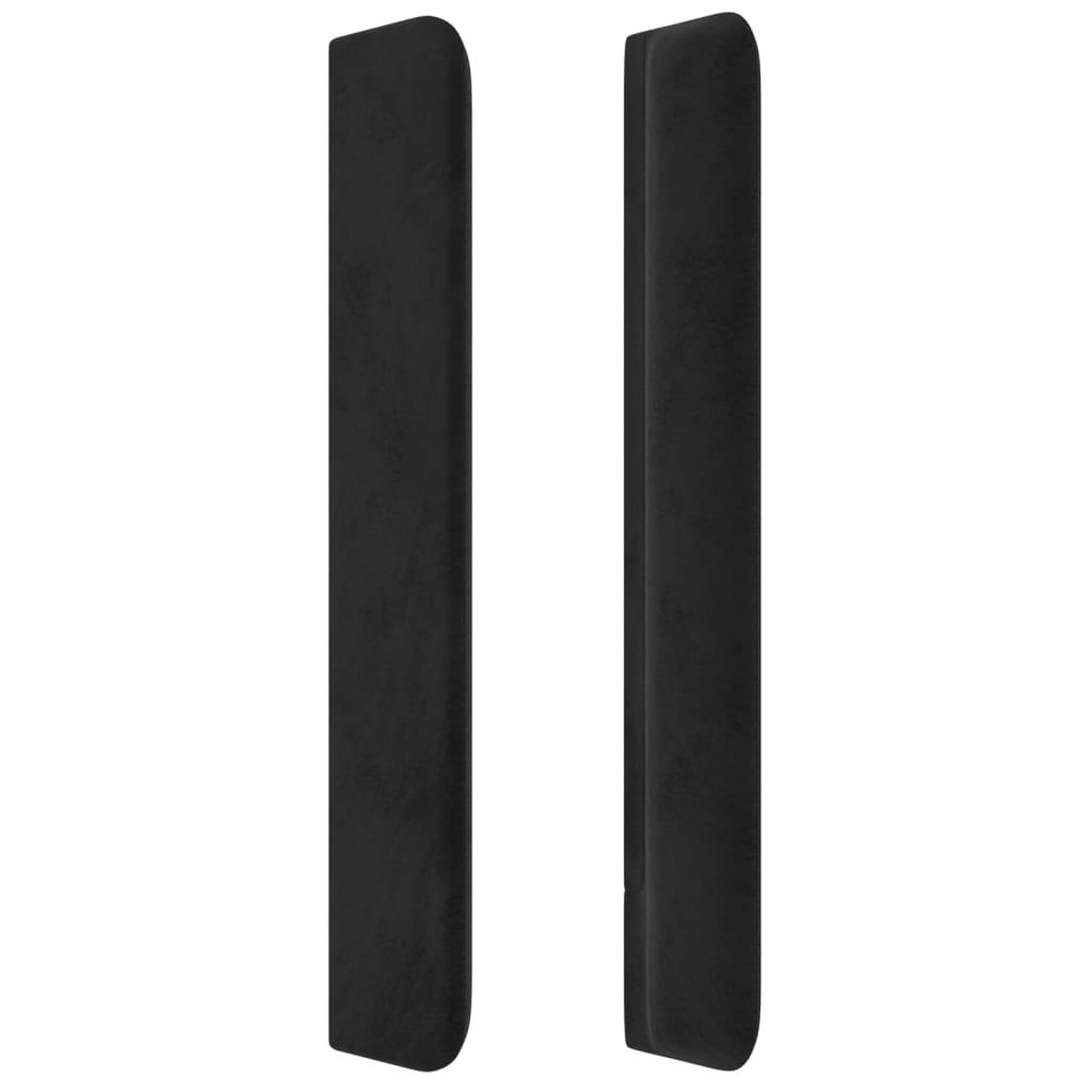 Voir la diapositive 4 : VIDAXL Tete de lit avec oreilles Noir 203x16x118/128 cm Velours