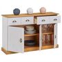 Voir la diapositive 3 : IDIMEX Buffet salon PARIS L116cm bois massif