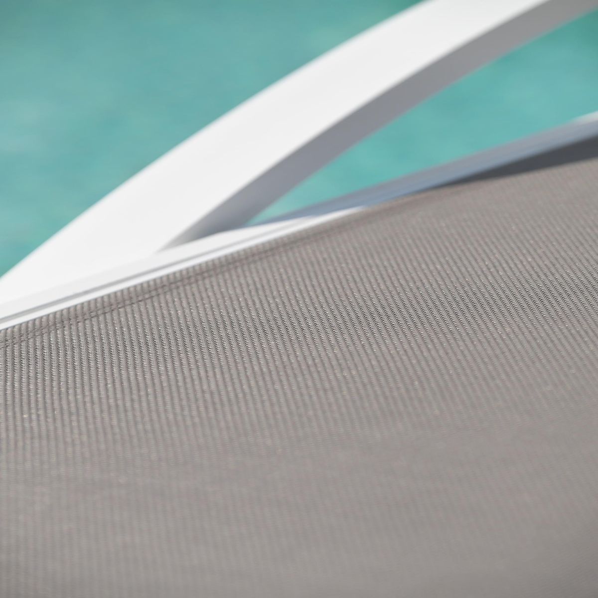 DCB GARDEN Chaise longue de jardin - Blanc - BARCELONA