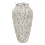 Paris Prix Vase Déco en Résine  Stiky  44cm Or & Blanc