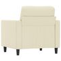 Voir la diapositive 5 : VIDAXL Fauteuil Crème 60 cm Similicuir