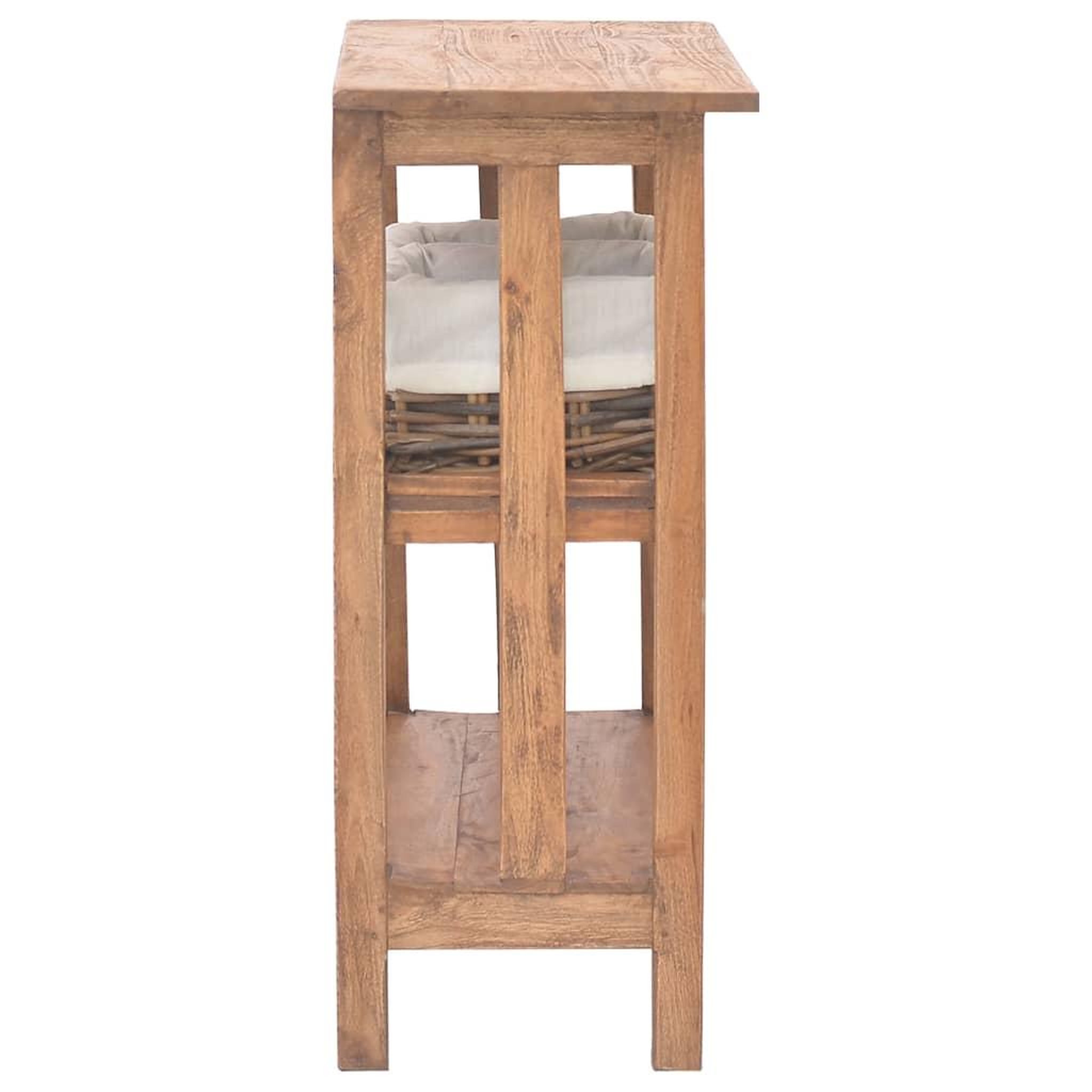 Voir la diapositive 3 : VIDAXL Table console bois d'acajou massif 69x28x70 cm