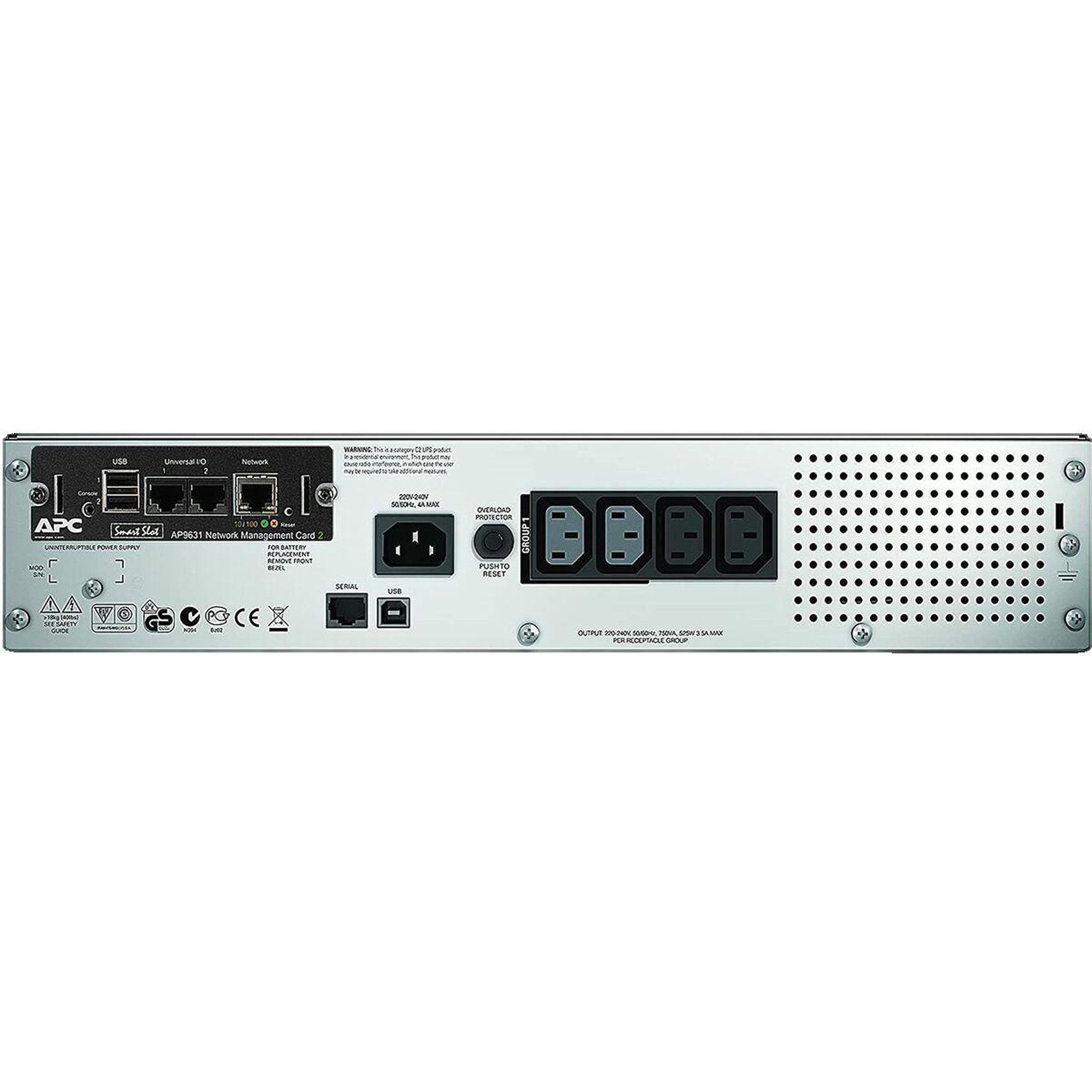 Voir la diapositive 2 : APC Onduleur APC Smart-UPS SMT750RMI2UNC 750 VA