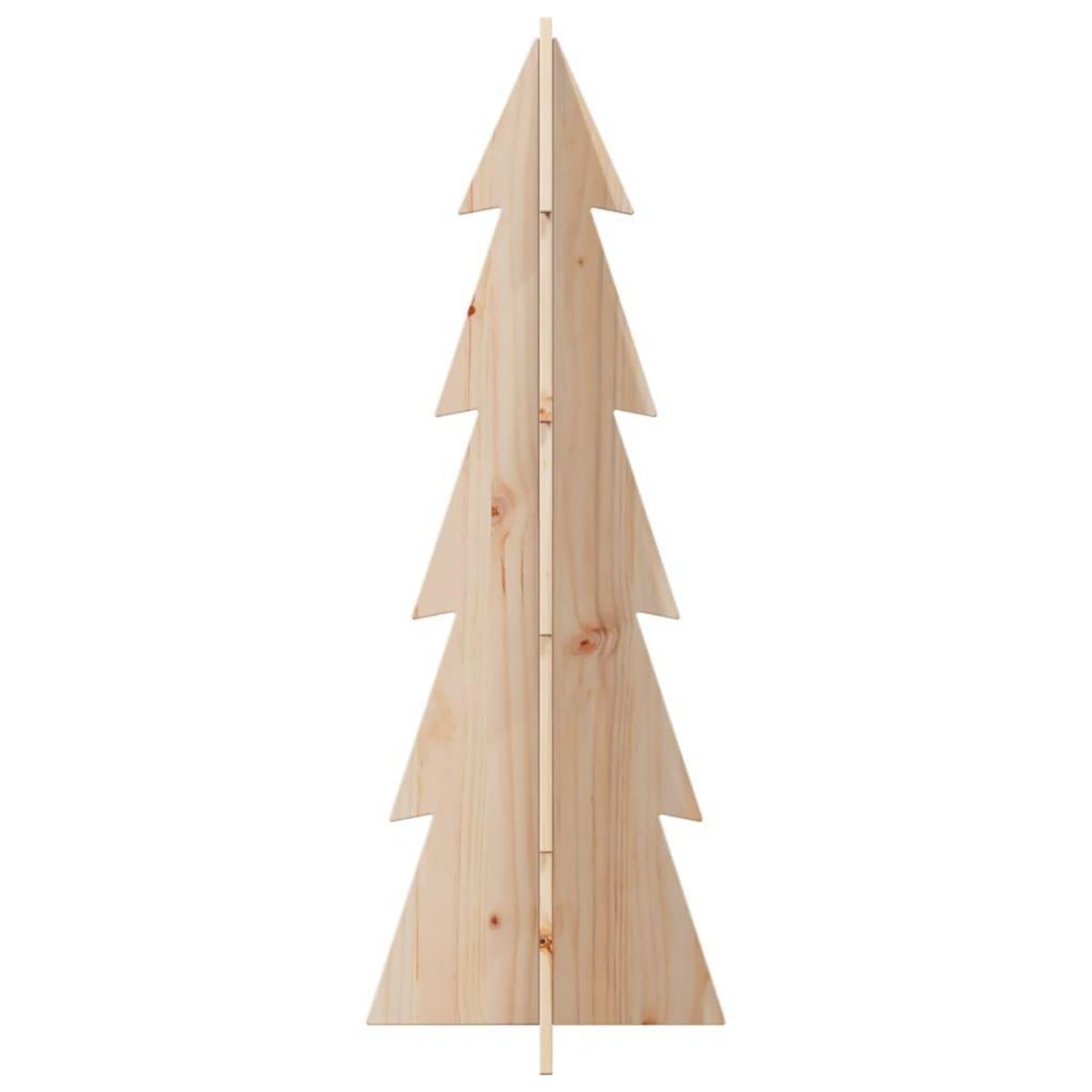 VIDAXL Arbre de Noël en bois pour decoration 112 cm bois massif de pin