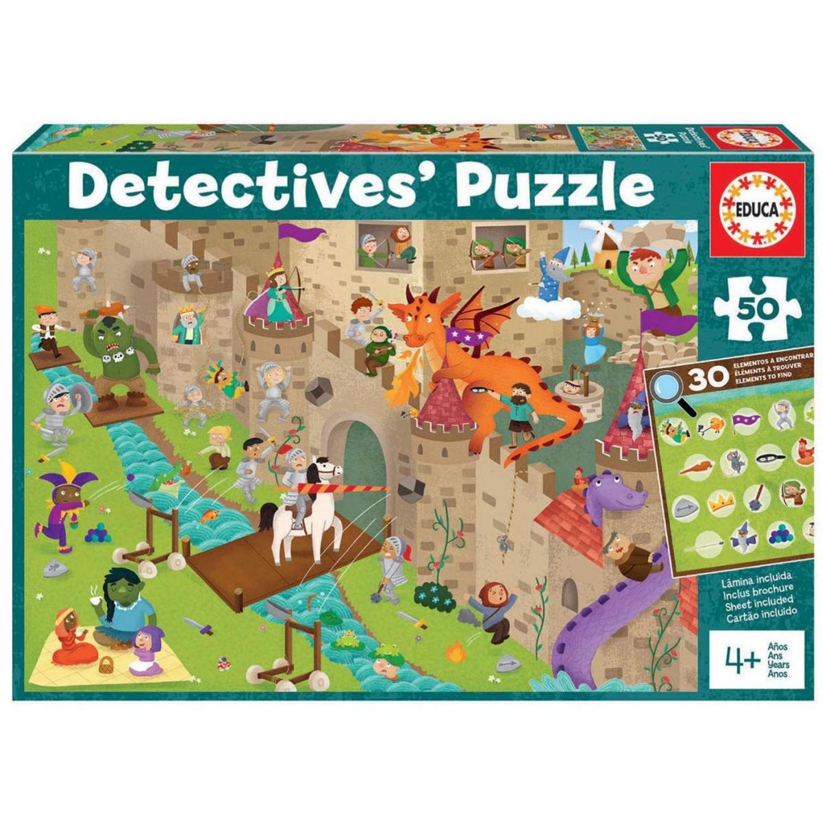 EDUCA 50 pcs Detective puzzle Le Chateau