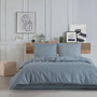 Voir la diapositive 1 : Home collection Parure Housse de couette 3 pcs 240x220 cm 100% coton 57 fils imprimé. Vichy marine