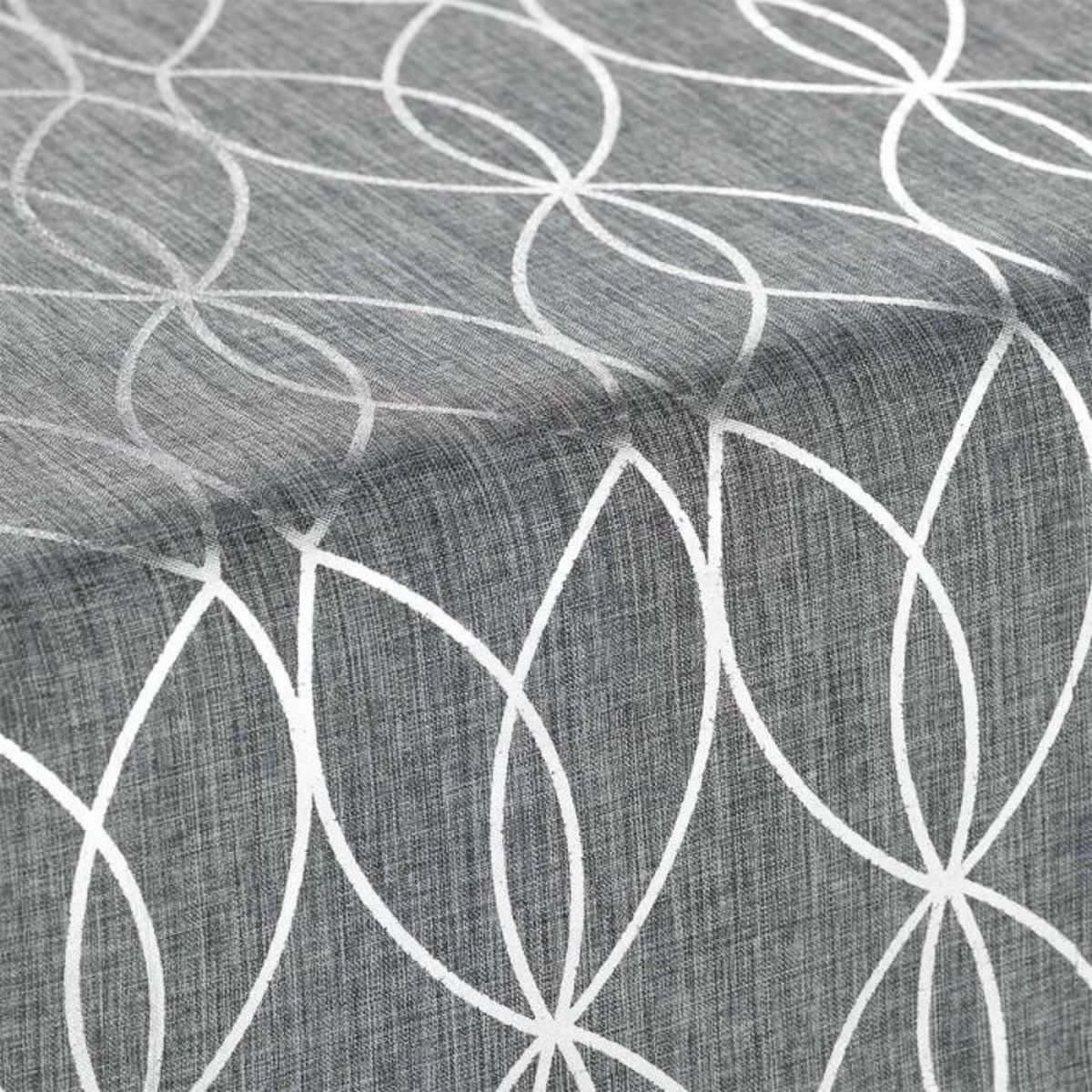 Paris Prix Nappe & Chemin de Table  Elipsa  140x250cm Gris & Argent