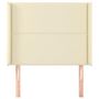 Voir la diapositive 3 : VIDAXL Tete de lit avec oreilles Creme 83x16x118/128 cm Similicuir