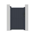 Habitat et Jardin Portillon aluminium  Maurice  - 101.2 x 155.9 cm - Gris