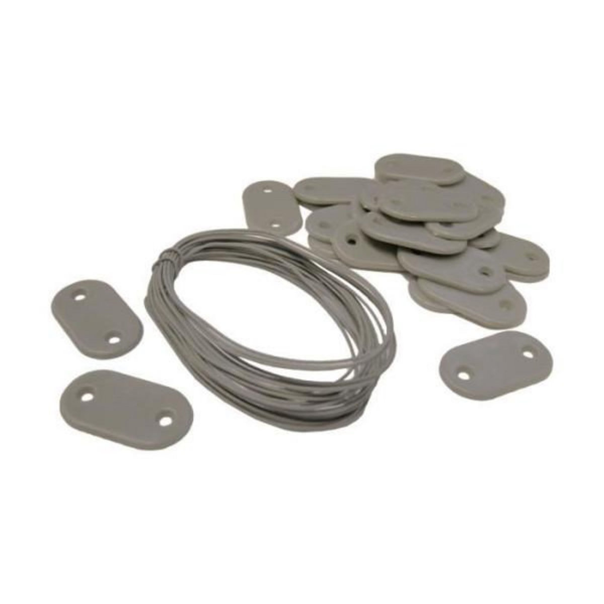 NATURE Kit de fixation pour clôture de jardin - NATURE - 27 pcs - Gris