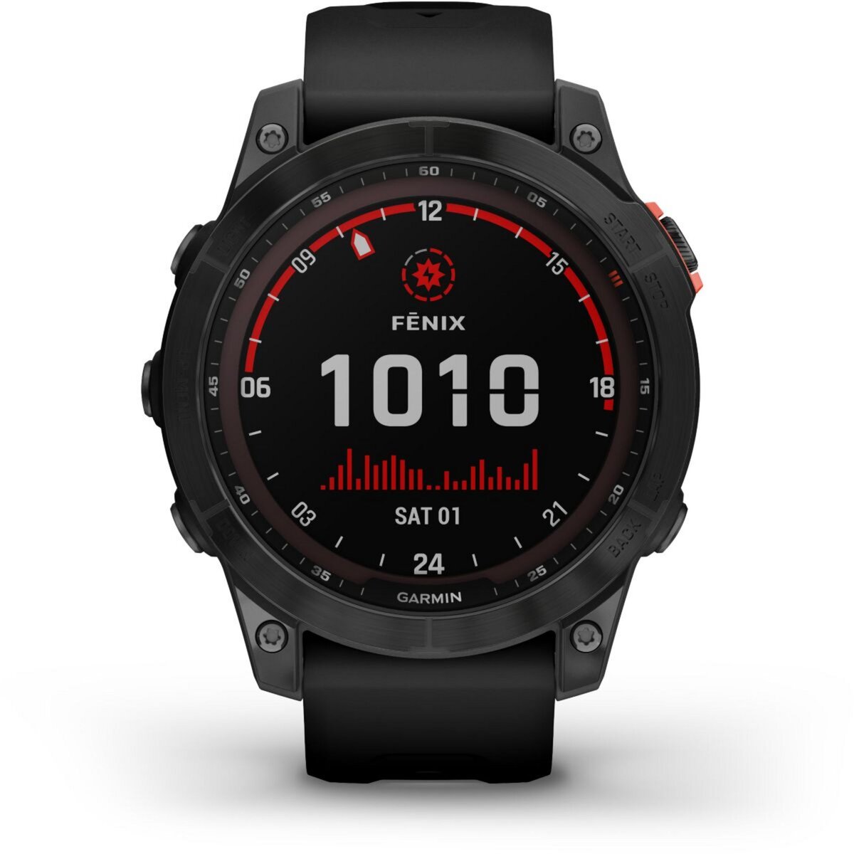 GARMIN Montre sport Fenix 7 Solar gray avec bracelet noir pas cher