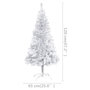 Voir la diapositive 6 : VIDAXL Arbre de Noël artificiel pre-eclaire/boules argente 120 cm PET