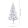 Voir la diapositive 6 : VIDAXL Arbre de Noël artificiel pre-eclaire/boules argente 120 cm PET