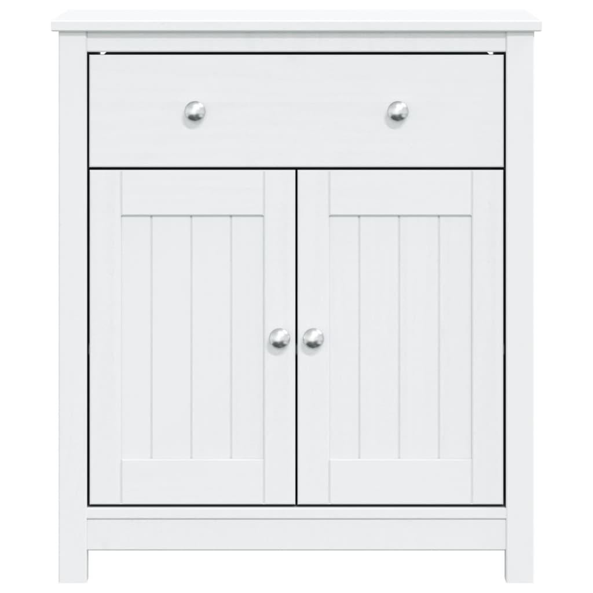 Voir la diapositive 3 : VIDAXL Armoire de salle de bain BERG blanc 69,5x34x80 cm pin massif