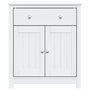 Voir la diapositive 3 : VIDAXL Armoire de salle de bain BERG blanc 69,5x34x80 cm pin massif