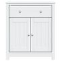Voir la diapositive 3 : VIDAXL Armoire de salle de bain BERG blanc 69,5x34x80 cm pin massif