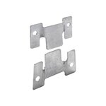 CENTRALE BRICO Lot de 2 raccords d'assemblage acier zingue HETTICH, l.100 mm