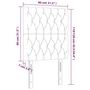 Voir la diapositive 6 : VIDAXL Tete de lit a LED Noir 80x7x118/128 cm Tissu