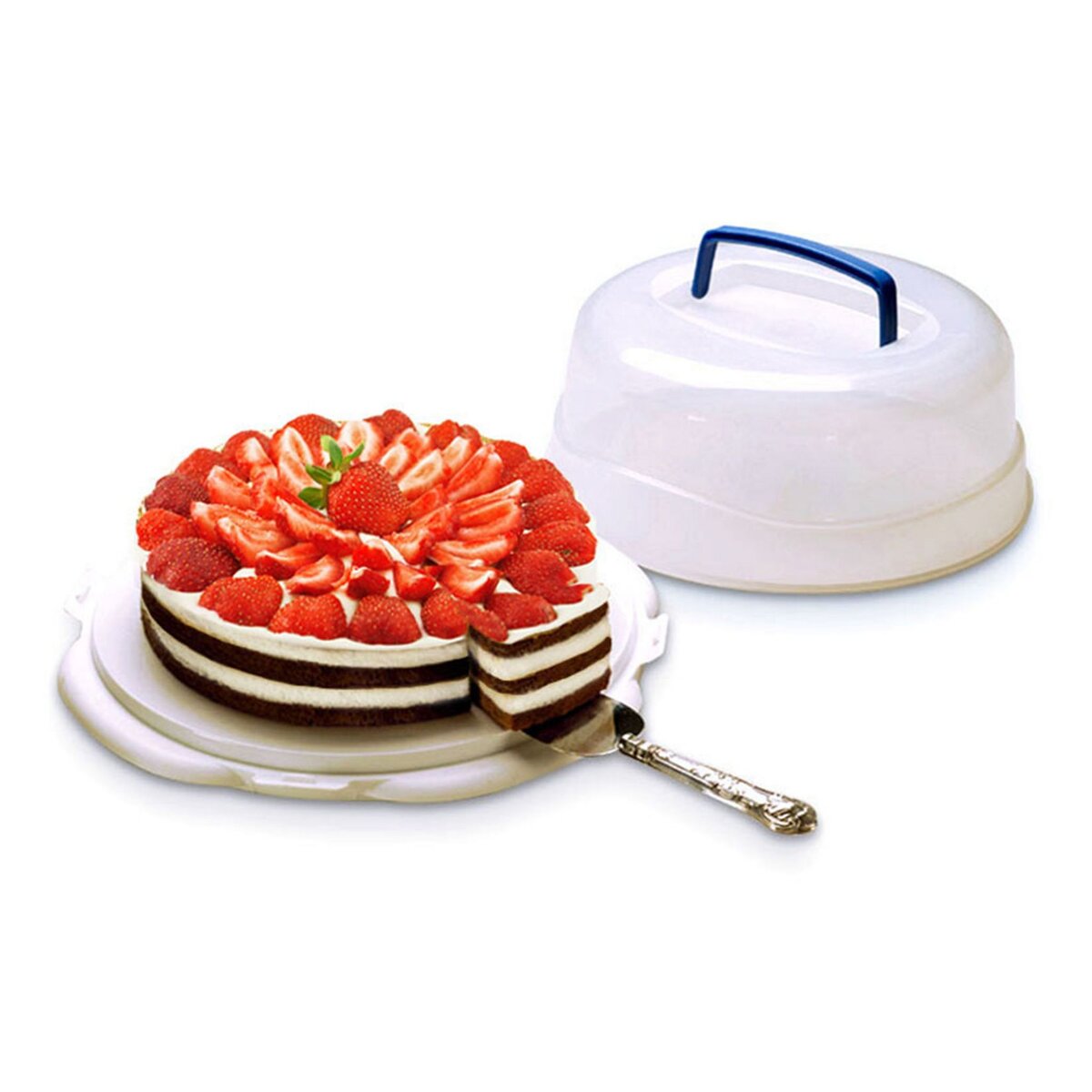 Boite ronde de transport à gâteau en plastique 