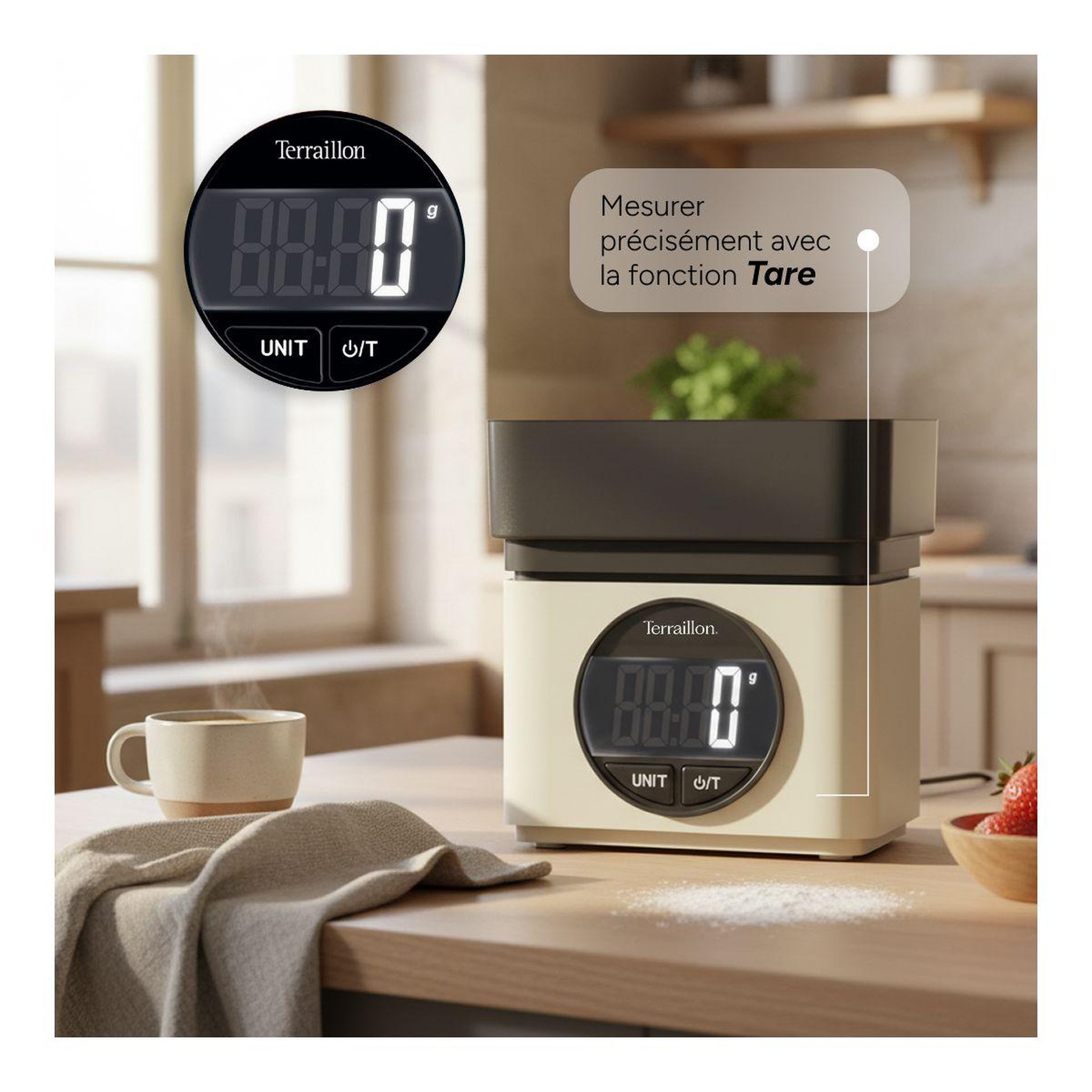 Voir la diapositive 4 : Terraillon Balance de cuisine ba22 mythique creme 15601