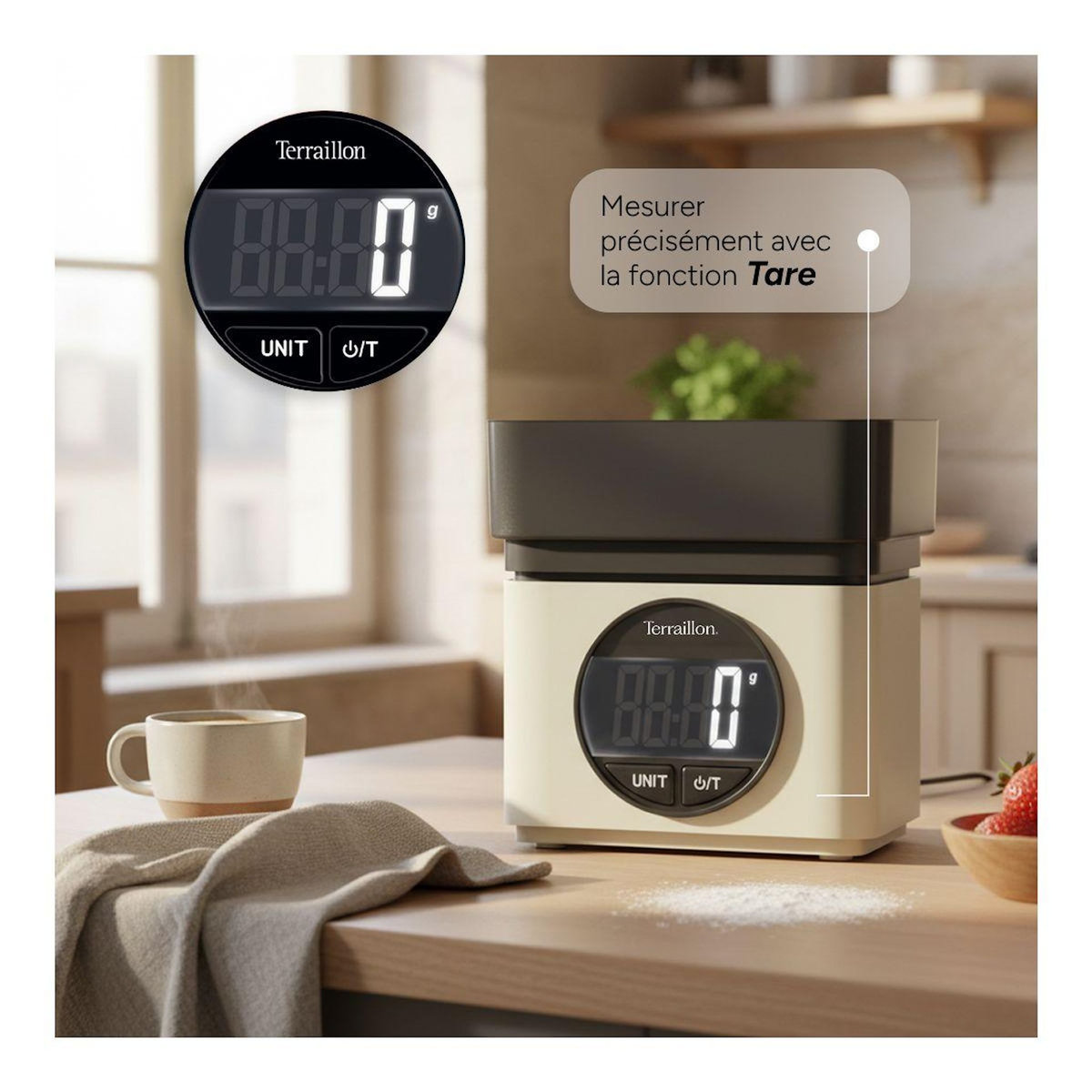 Terraillon Balance de cuisine BA22 MYTHIQUE CREME 15601