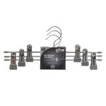 FIVE Lot de 3 Cintres en Métal  Pinces  30cm Gris