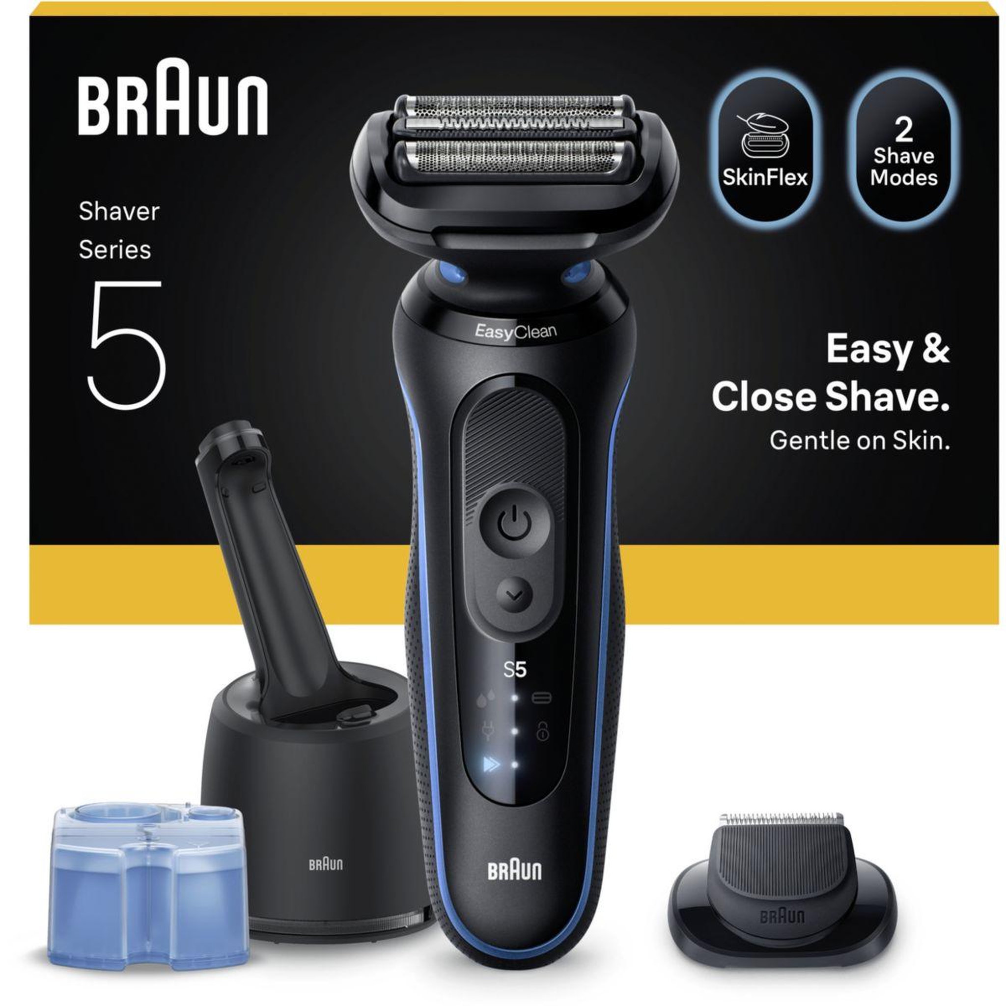 BRAUN Rasoir électrique series 5 52-b7200cc clean&charge