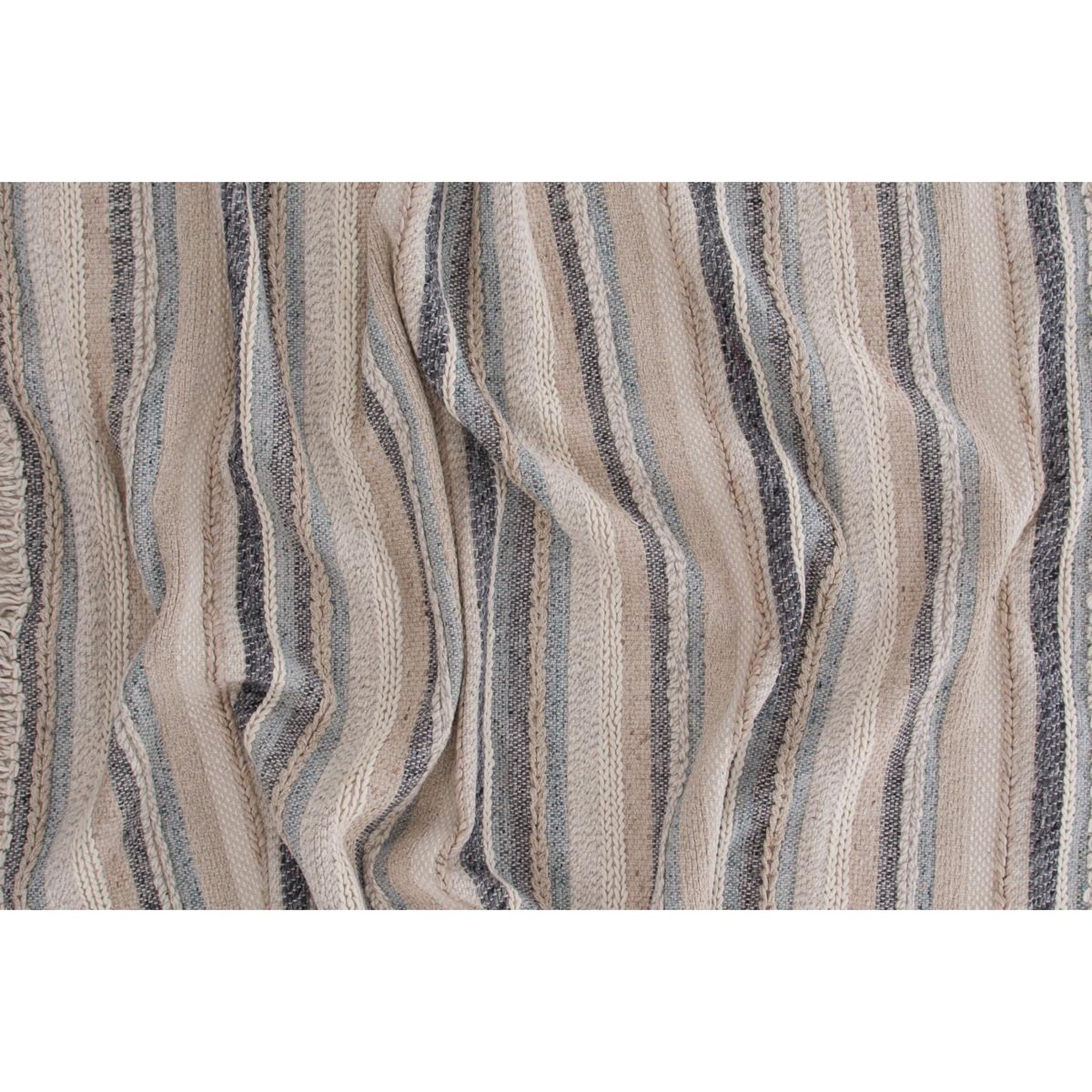 Voir la diapositive 3 : Paris Prix Tapis déco en laine  gudha  170x240cm beige & bleu