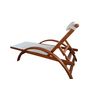 Voir la diapositive 2 : CONCEPT USINE Transat en bois et toile PVC blanc NAARI