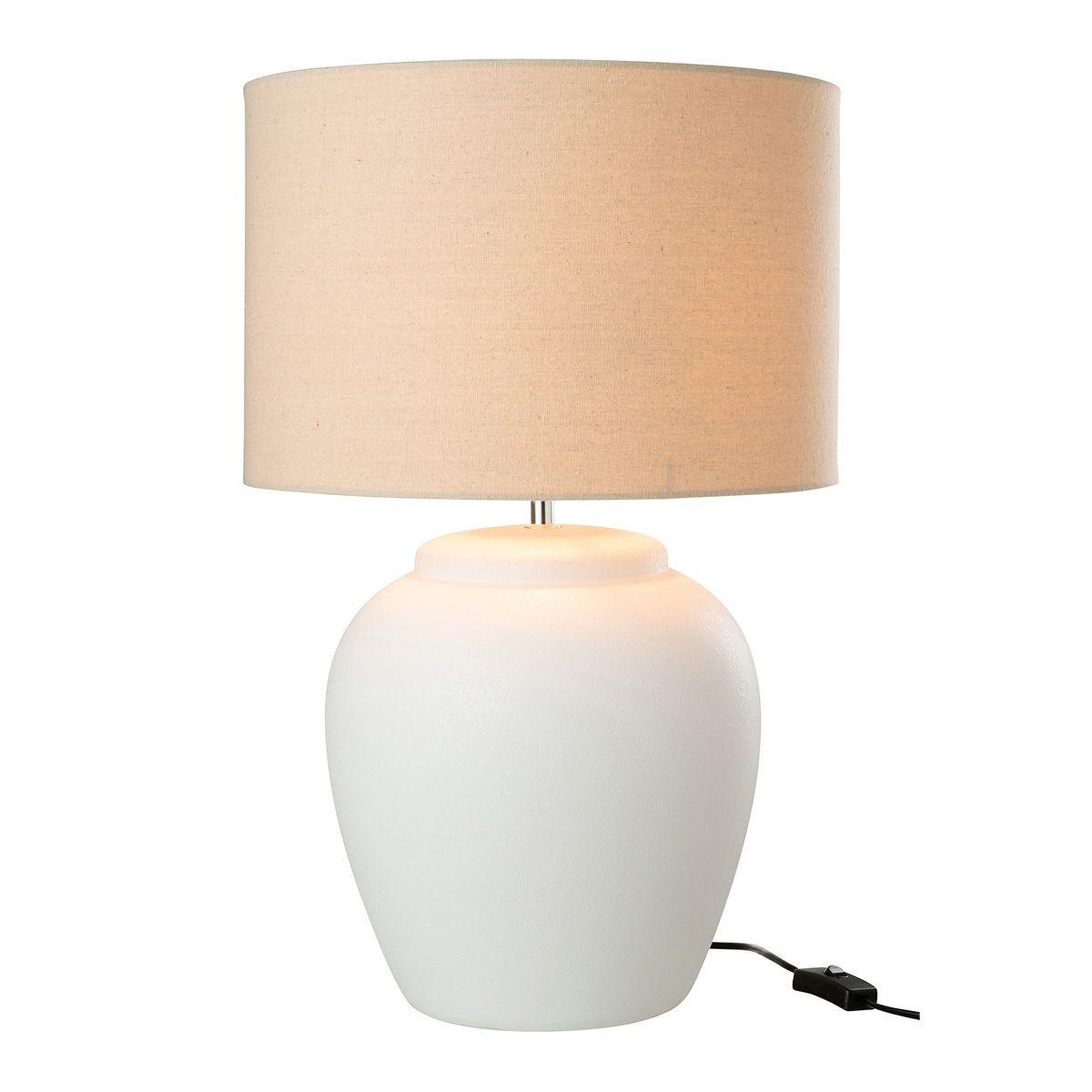 Voir la diapositive 2 : J-LINE Lampe à poser en céramique  méli  60cm blanc