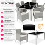 Voir la diapositive 2 : tectake Salon de jardin pour 6 personnes gris clair/crème