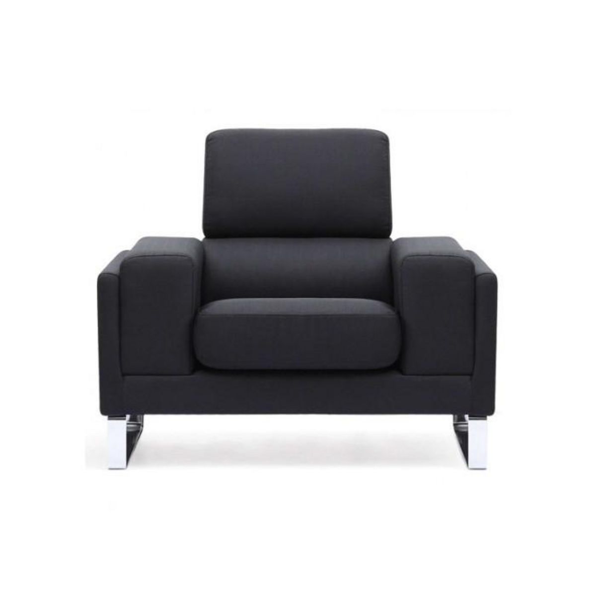 Paris Prix Fauteuil en Tissu  Ezekiel  104cm Noir