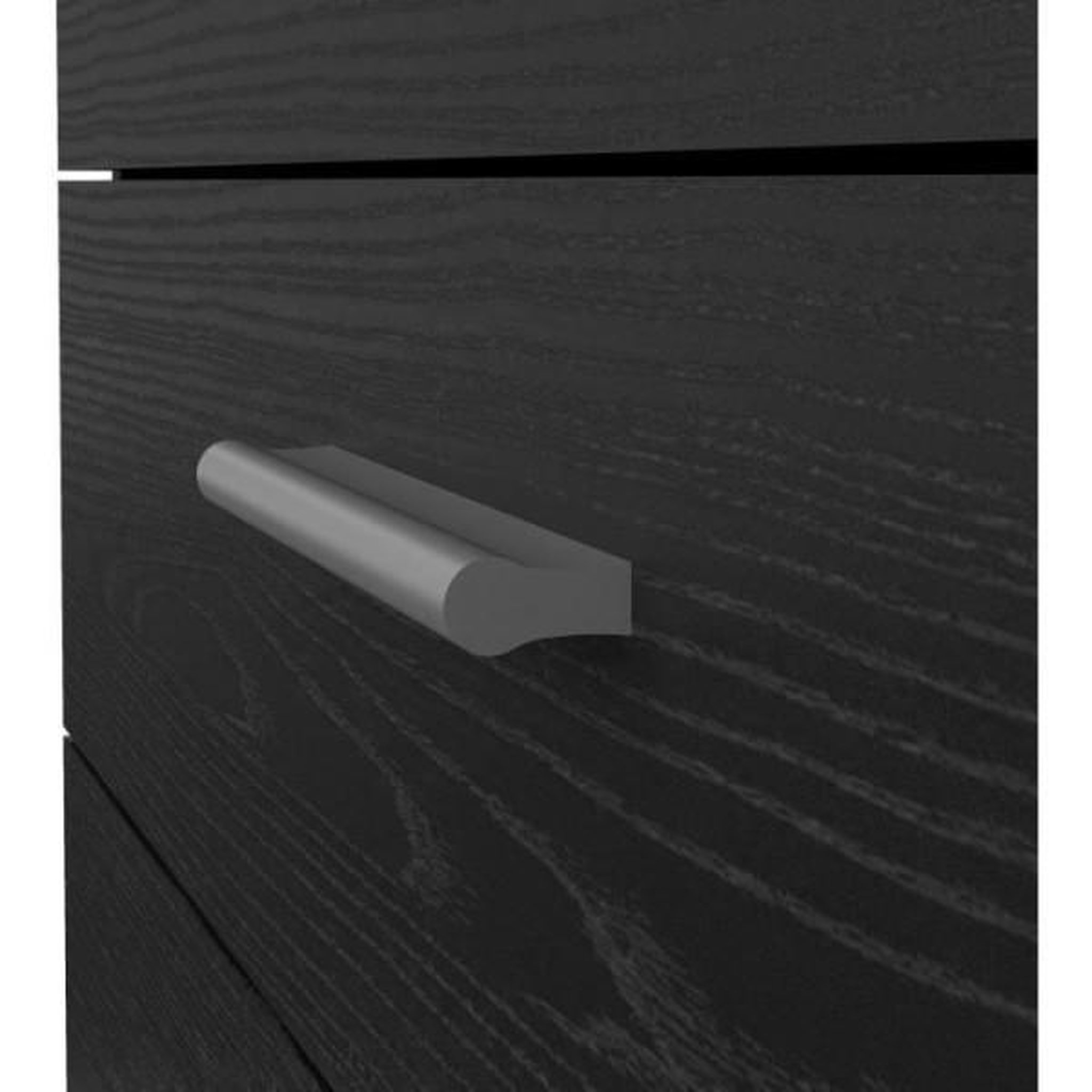 Voir la diapositive 4 : MARKET24 Commode - 4 tiroirs - noir - l80,2 x p40,25 x h68,1 cm