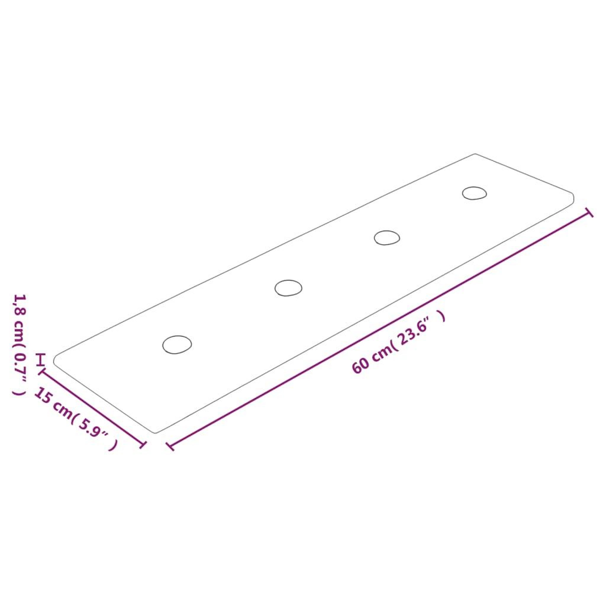 Voir la diapositive 6 : VIDAXL Panneaux muraux 12 pcs Gris 60x15 cm Similicuir 1,08 m^2