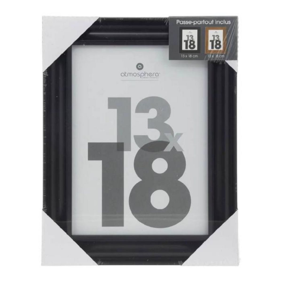 ATMOSPHERA Cadre Photo en Bois  Mae  13x18cm Noir