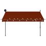 Voir la diapositive 5 : VIDAXL Auvent manuel retractable avec LED 300 cm Orange et marron