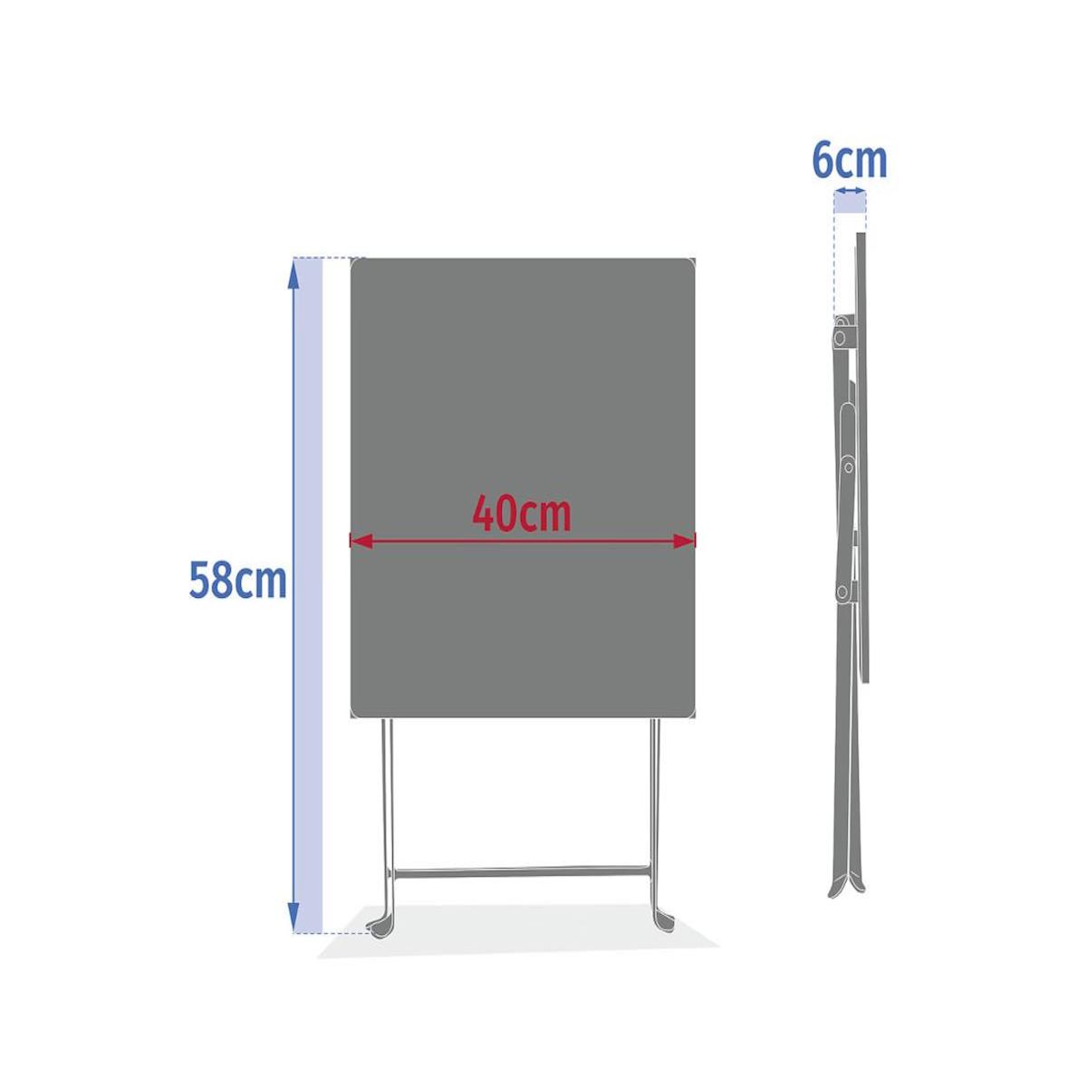 HESPERIDE Table d'appoint carrée pliante Greensboro Café - 40 x 40 cm - Hespéride