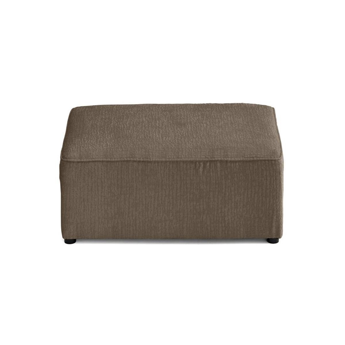 BEST MOBILIER Topaze - pouf - en tissu velours relief