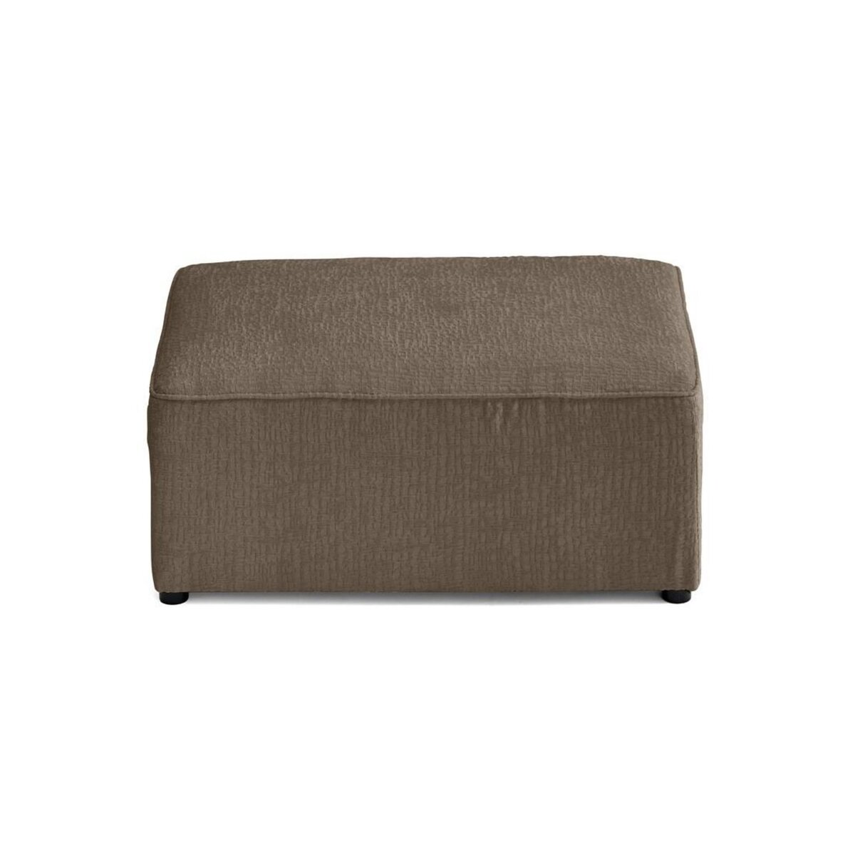BEST MOBILIER Topaze - pouf - en tissu velours relief