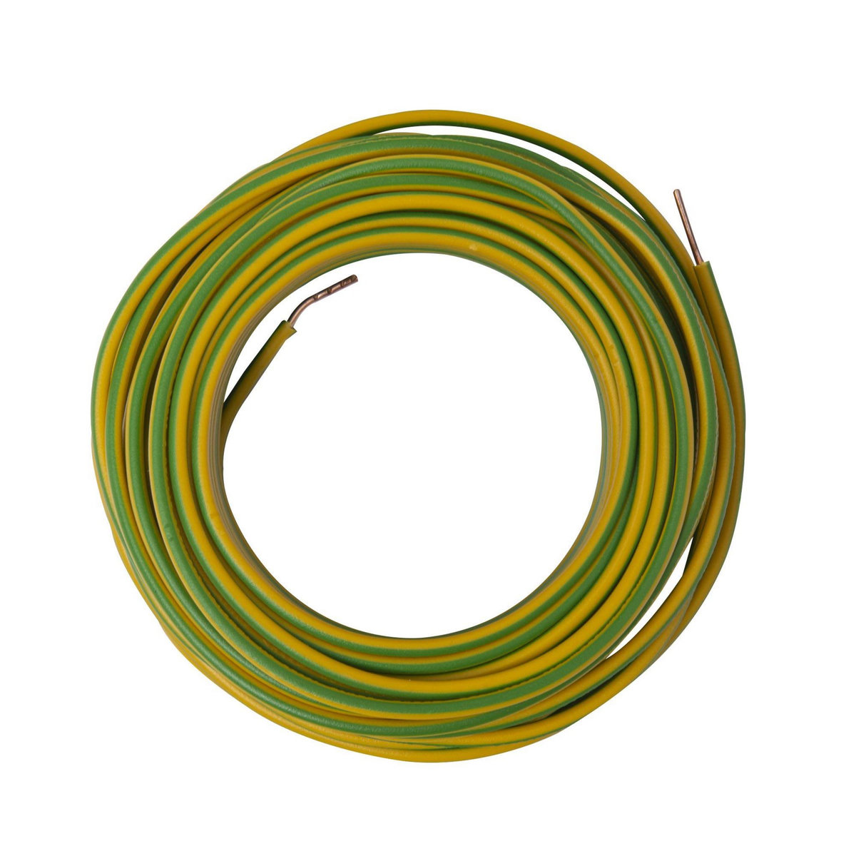 ZENITECH Câble électrique HO7V-U 1,5 mm2 jaune 10 m