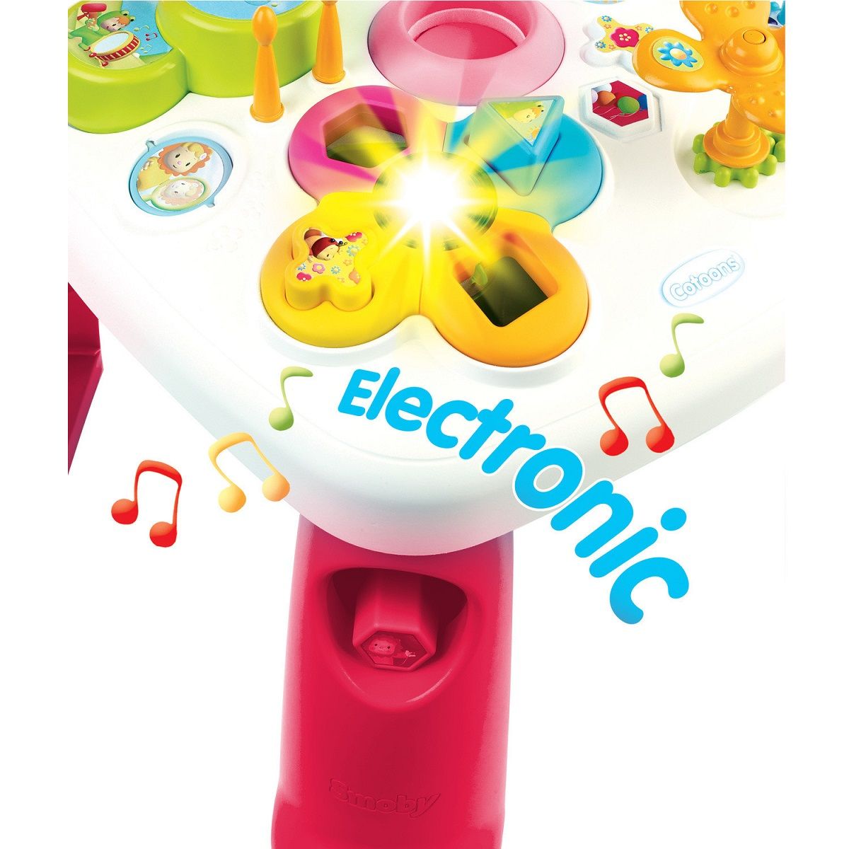 SMOBY Table d'Activités Rose Cotoons - Dès 12 Mois